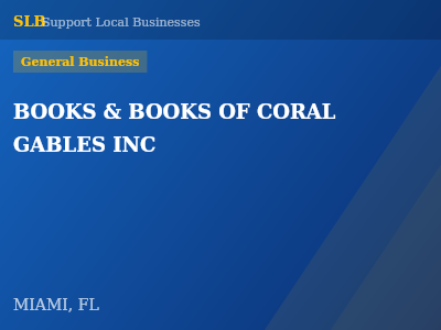 BOOKS & BOOKS OF CORAL GABLES INC — General Business in MIAMI, FL