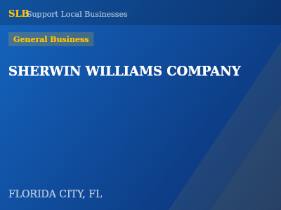 SHERWIN WILLIAMS COMPANY — General Business in FLORIDA CITY, FL