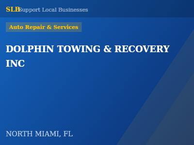 DOLPHIN TOWING & RECOVERY INC — Auto Repair & Services in NORTH MIAMI, FL