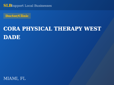CORA PHYSICAL THERAPY WEST DADE — Doctor/Clinic in MIAMI, FL