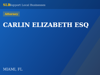 CARLIN ELIZABETH ESQ — Attorney in MIAMI, FL
