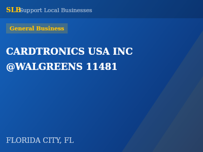 CARDTRONICS USA INC @WALGREENS 11481 — General Business in FLORIDA CITY, FL