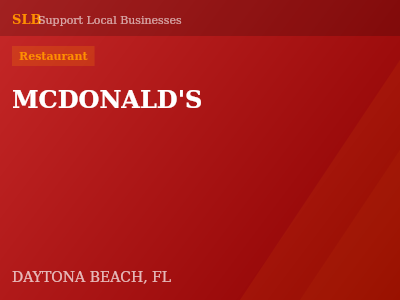 MCDONALD'S — Restaurant in DAYTONA BEACH, FL