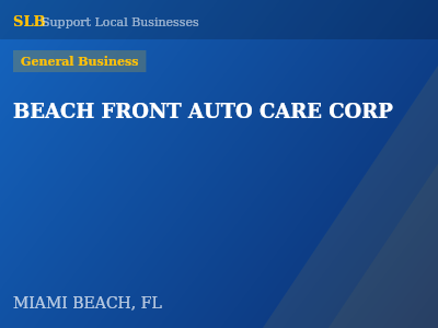 BEACH FRONT AUTO CARE CORP — General Business in MIAMI BEACH, FL