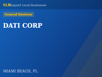 DATI CORP — General Business in MIAMI BEACH, FL