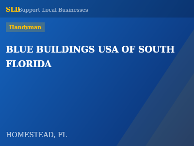 BLUE BUILDINGS USA OF SOUTH FLORIDA — Handyman in HOMESTEAD, FL