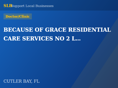 BECAUSE OF GRACE RESIDENTIAL CARE SERVICES NO 2 LLC — Doctor/Clinic in CUTLER BAY, FL