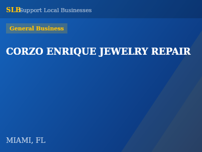 CORZO ENRIQUE JEWELRY REPAIR — General Business in MIAMI, FL