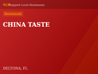 CHINA TASTE — Restaurant in DELTONA, FL