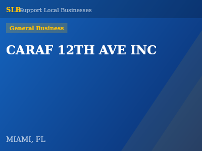 CARAF 12TH AVE INC — General Business in MIAMI, FL