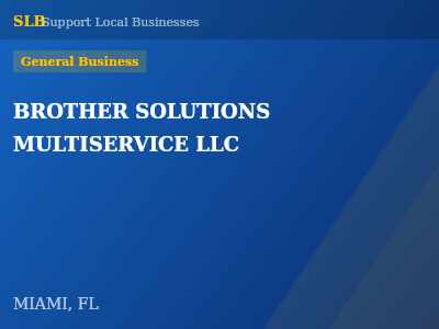 BROTHER SOLUTIONS MULTISERVICE LLC — General Business in MIAMI, FL