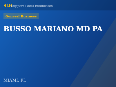 BUSSO MARIANO MD PA — General Business in MIAMI, FL