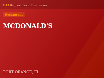 MCDONALD'S — Restaurant in PORT ORANGE, FL