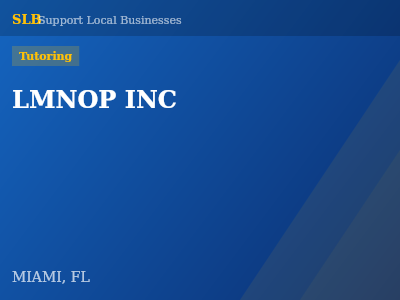 LMNOP INC — Tutoring in MIAMI, FL