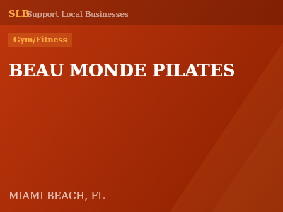 BEAU MONDE PILATES — Gym/Fitness in MIAMI BEACH, FL