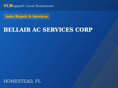 BELLAIR AC SERVICES CORP — Auto Repair & Services in HOMESTEAD, FL