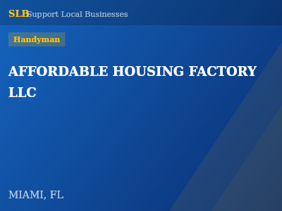 AFFORDABLE HOUSING FACTORY LLC — Handyman in MIAMI, FL