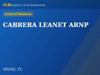 CABRERA LEANET ARNP — General Business in MIAMI, FL
