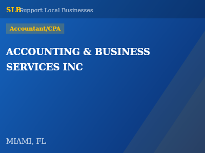 ACCOUNTING & BUSINESS SERVICES INC — Accountant/CPA in MIAMI, FL