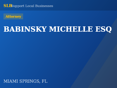 BABINSKY MICHELLE ESQ — Attorney in MIAMI SPRINGS, FL