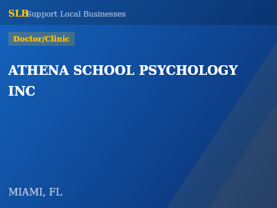 ATHENA SCHOOL PSYCHOLOGY INC — Doctor/Clinic in MIAMI, FL