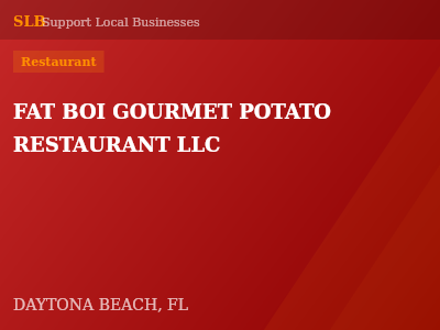 FAT BOI GOURMET POTATO RESTAURANT LLC — Restaurant in DAYTONA BEACH, FL
