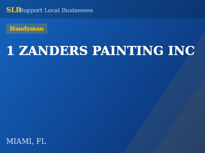 1 ZANDERS PAINTING INC — Handyman in MIAMI, FL