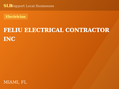 FELIU ELECTRICAL CONTRACTOR INC — Electrician in MIAMI, FL