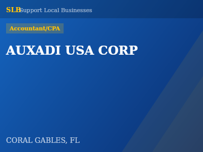 AUXADI USA CORP — Accountant/CPA in CORAL GABLES, FL