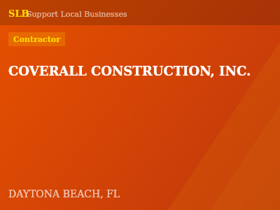 COVERALL CONSTRUCTION, INC. — Contractor in DAYTONA BEACH, FL