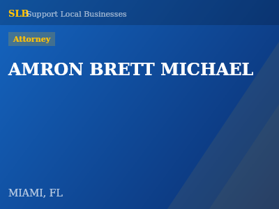 AMRON BRETT MICHAEL — Attorney in MIAMI, FL