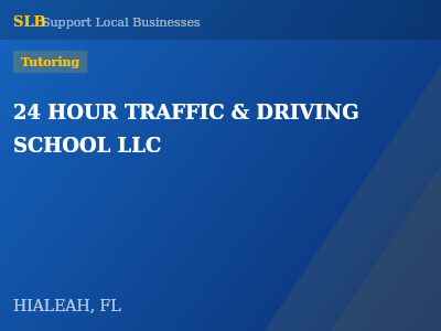 24 HOUR TRAFFIC & DRIVING SCHOOL LLC — Tutoring in HIALEAH, FL