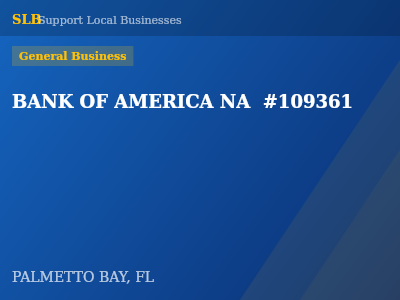 BANK OF AMERICA NA  #109361 — General Business in PALMETTO BAY, FL