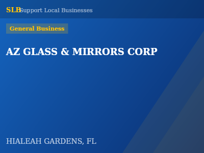 AZ GLASS & MIRRORS CORP — General Business in HIALEAH GARDENS, FL