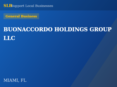 BUONACCORDO HOLDINGS GROUP LLC — General Business in MIAMI, FL