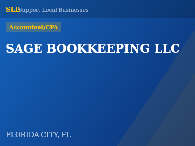 SAGE BOOKKEEPING LLC — Accountant/CPA in FLORIDA CITY, FL