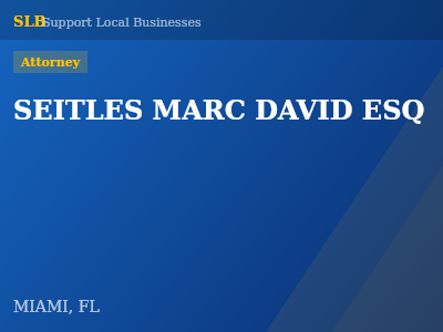 SEITLES MARC DAVID ESQ — Attorney in MIAMI, FL