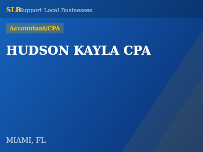 HUDSON KAYLA CPA — Accountant/CPA in MIAMI, FL