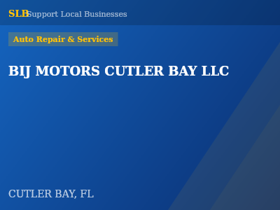 BIJ MOTORS CUTLER BAY LLC — Auto Repair & Services in CUTLER BAY, FL