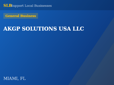 AKGP SOLUTIONS USA LLC — General Business in MIAMI, FL