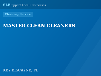 MASTER CLEAN CLEANERS — Cleaning Service in KEY BISCAYNE, FL