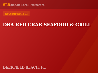 DBA RED CRAB SEAFOOD & GRILL — Restaurant/Bar in DEERFIELD BEACH, FL