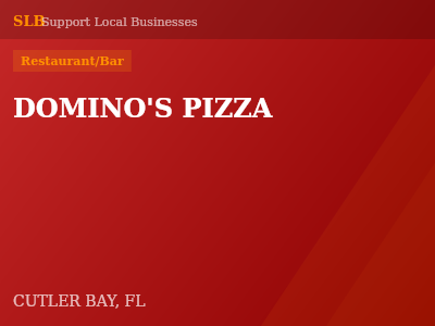 DOMINO'S PIZZA — Restaurant/Bar in CUTLER BAY, FL
