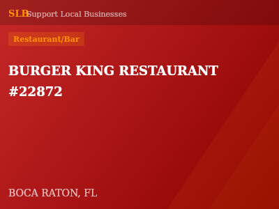 BURGER KING RESTAURANT #22872 — Restaurant/Bar in BOCA RATON, FL