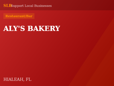 ALY'S BAKERY — Restaurant/Bar in HIALEAH, FL