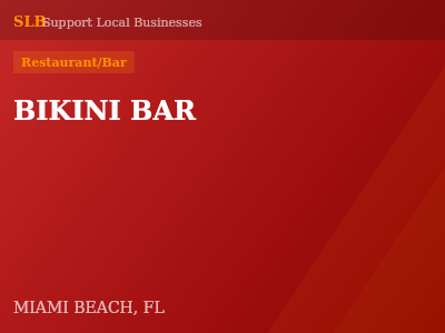 BIKINI BAR — Restaurant/Bar in MIAMI BEACH, FL