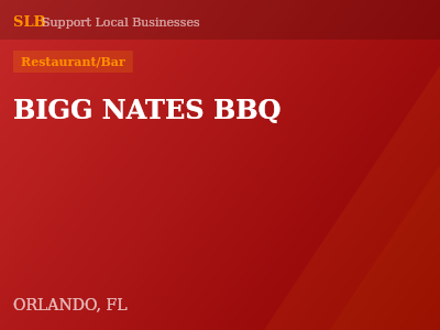 BIGG NATES BBQ — Restaurant/Bar in ORLANDO, FL