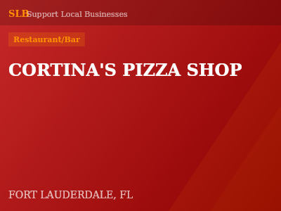 CORTINA'S PIZZA SHOP — Restaurant/Bar in FORT LAUDERDALE, FL