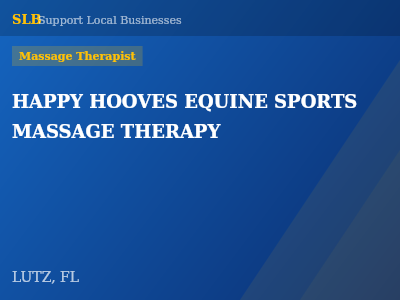 HAPPY HOOVES EQUINE SPORTS MASSAGE THERAPY — Massage Therapist in LUTZ, FL