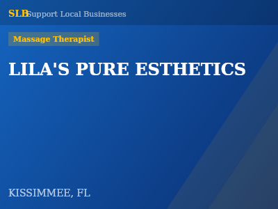 LILA'S PURE ESTHETICS — Massage Therapist in KISSIMMEE, FL